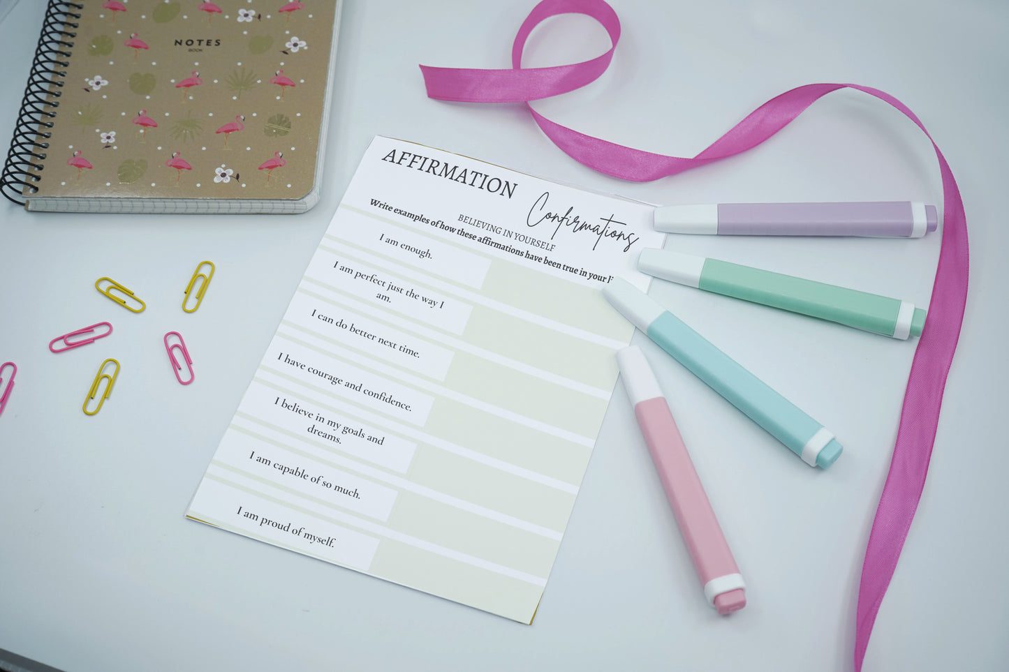 Believe in Yourself: Digital Affirmations Worksheet