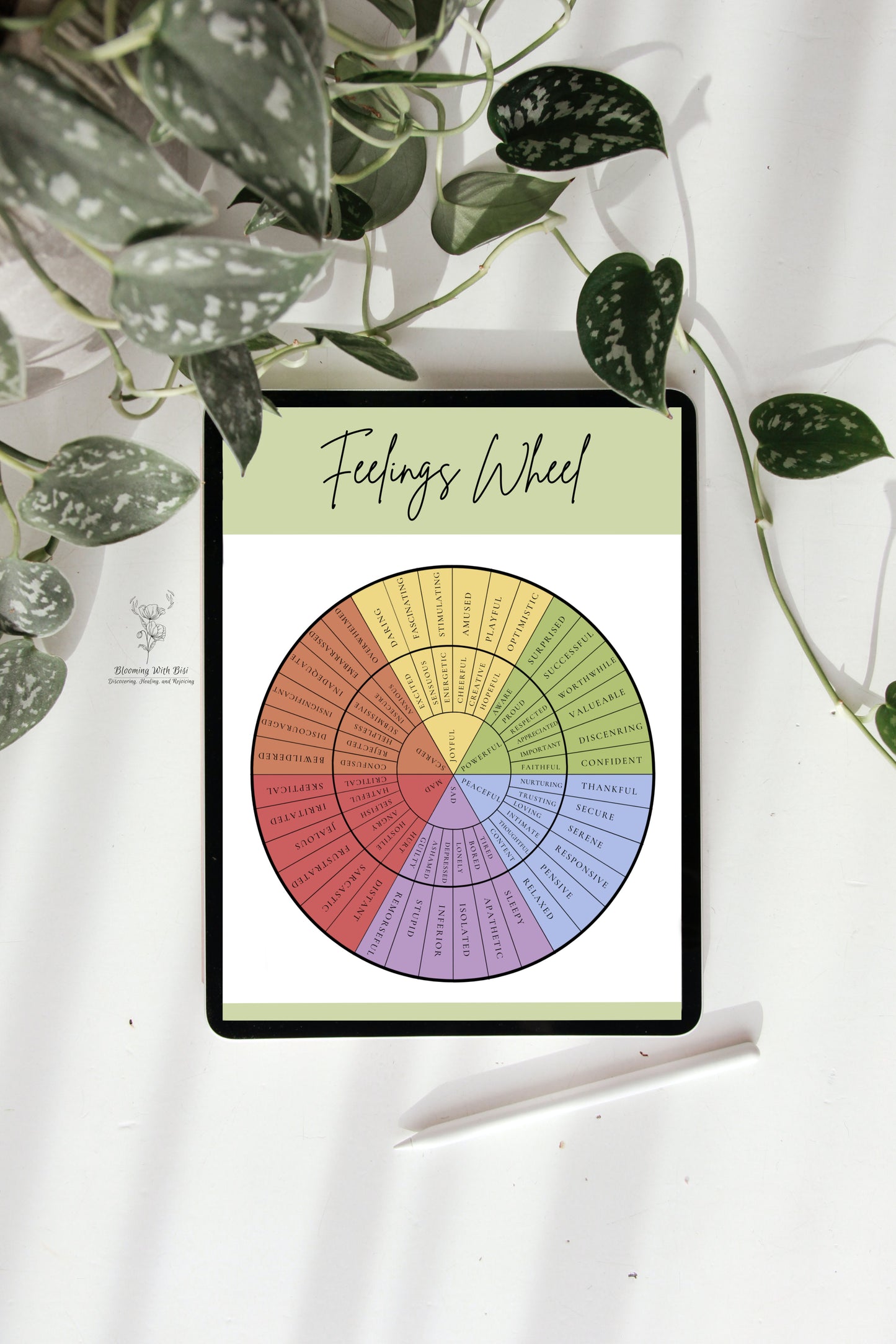 Printable Feelings Wheel: Explore and Express Your Emotions