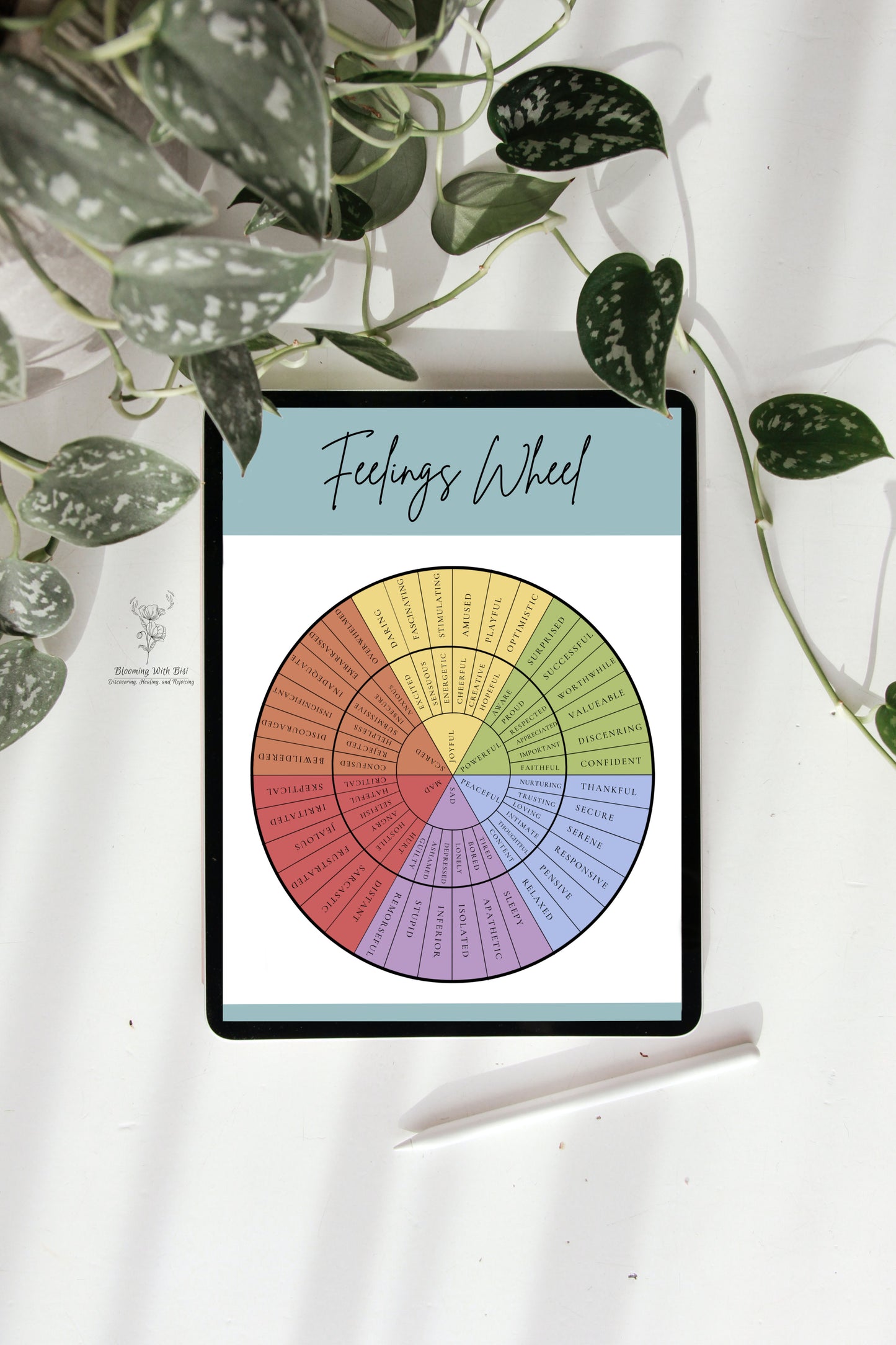 Printable Feelings Wheel: Explore and Express Your Emotions
