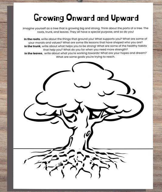 Growing Onward and Upward: Kids' Self-Reflection Activity Worksheet
