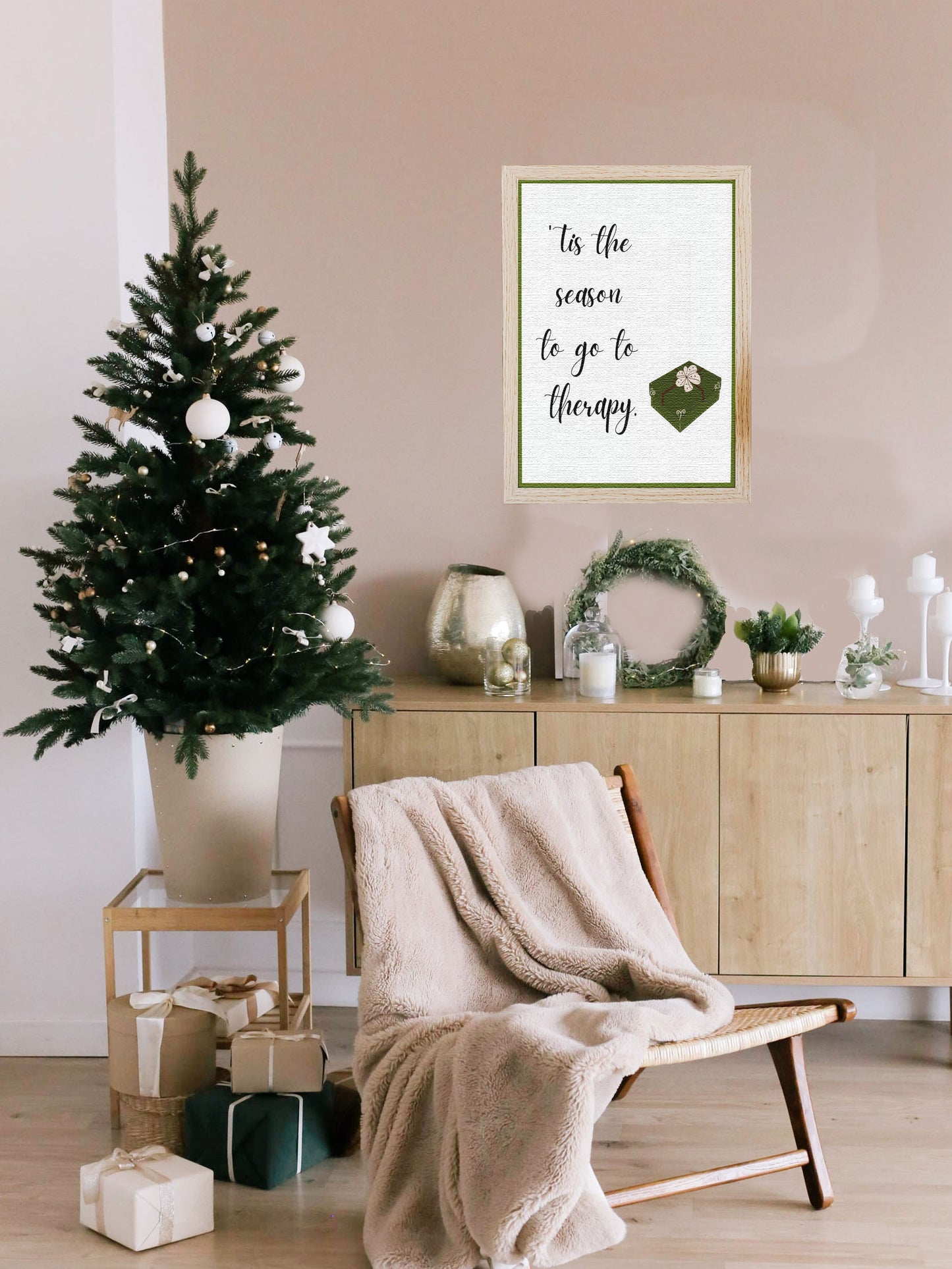 'Tis the Season to Go to Therapy - Printable Wall Art