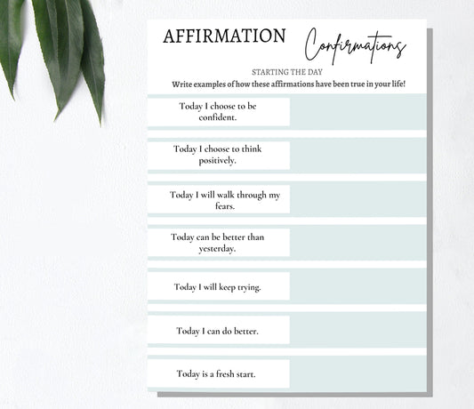 Start Your Day Right: Digital Affirmations Worksheet