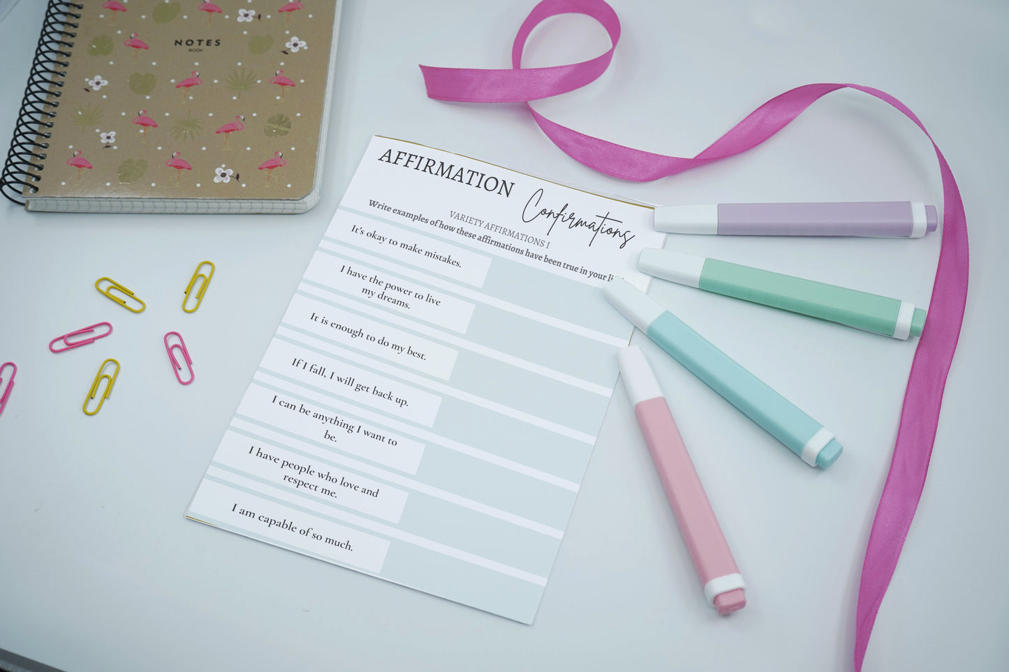 Variety Affirmations I: Digital Affirmations Worksheet