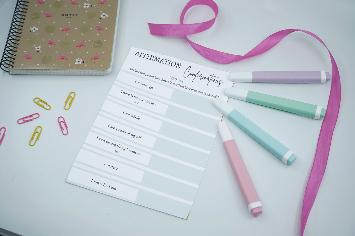 Who I Am: Digital Affirmations Worksheet