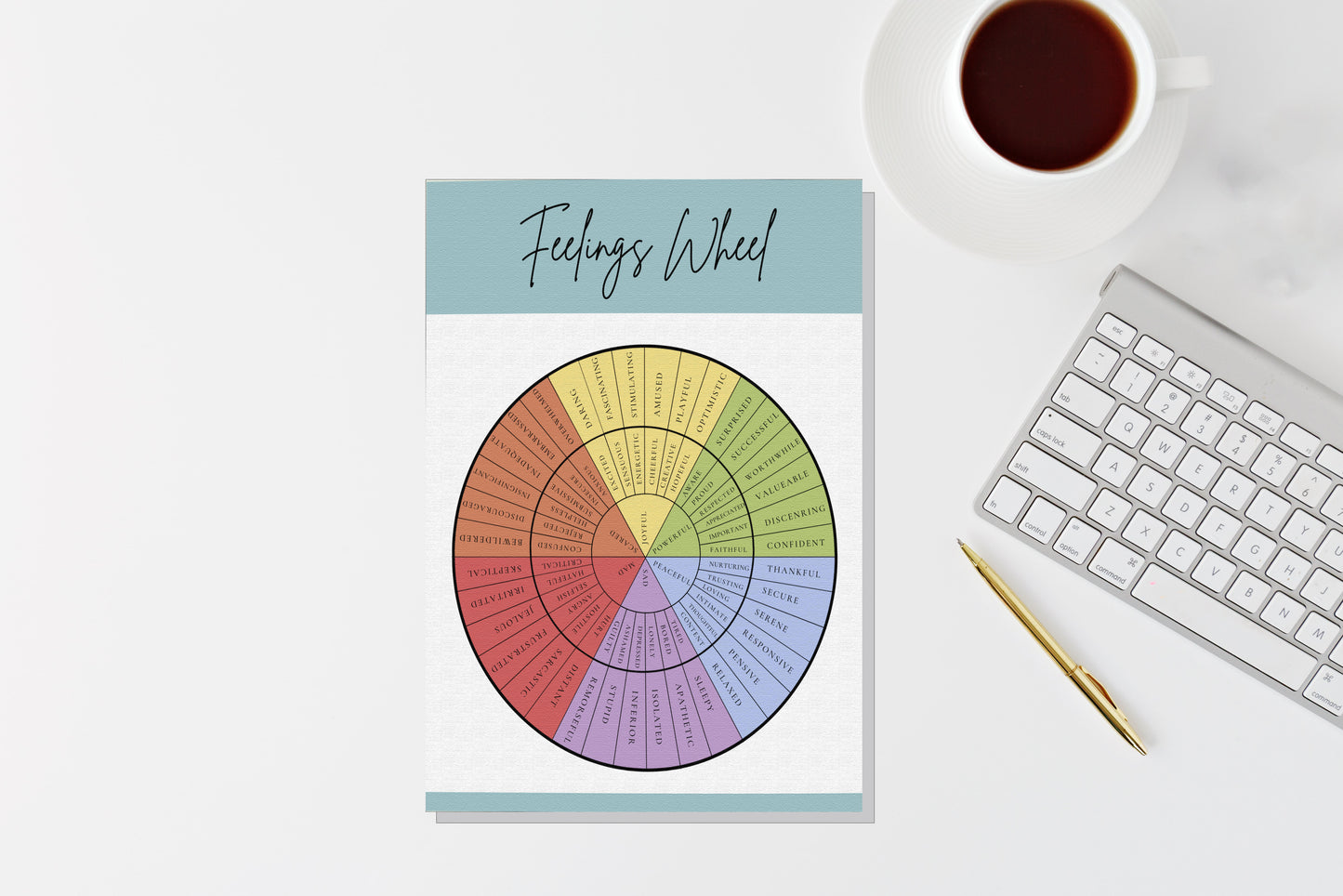 Printable Feelings Wheel: Explore and Express Your Emotions