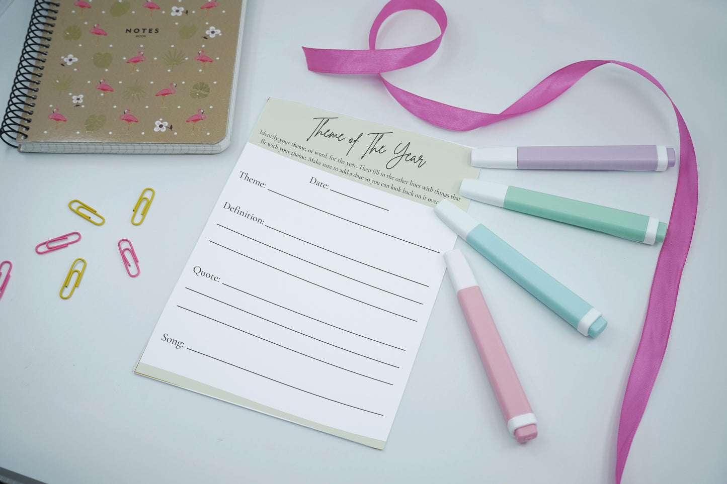 Theme of the Year Worksheet: Set Your Intention for the Year Ahead