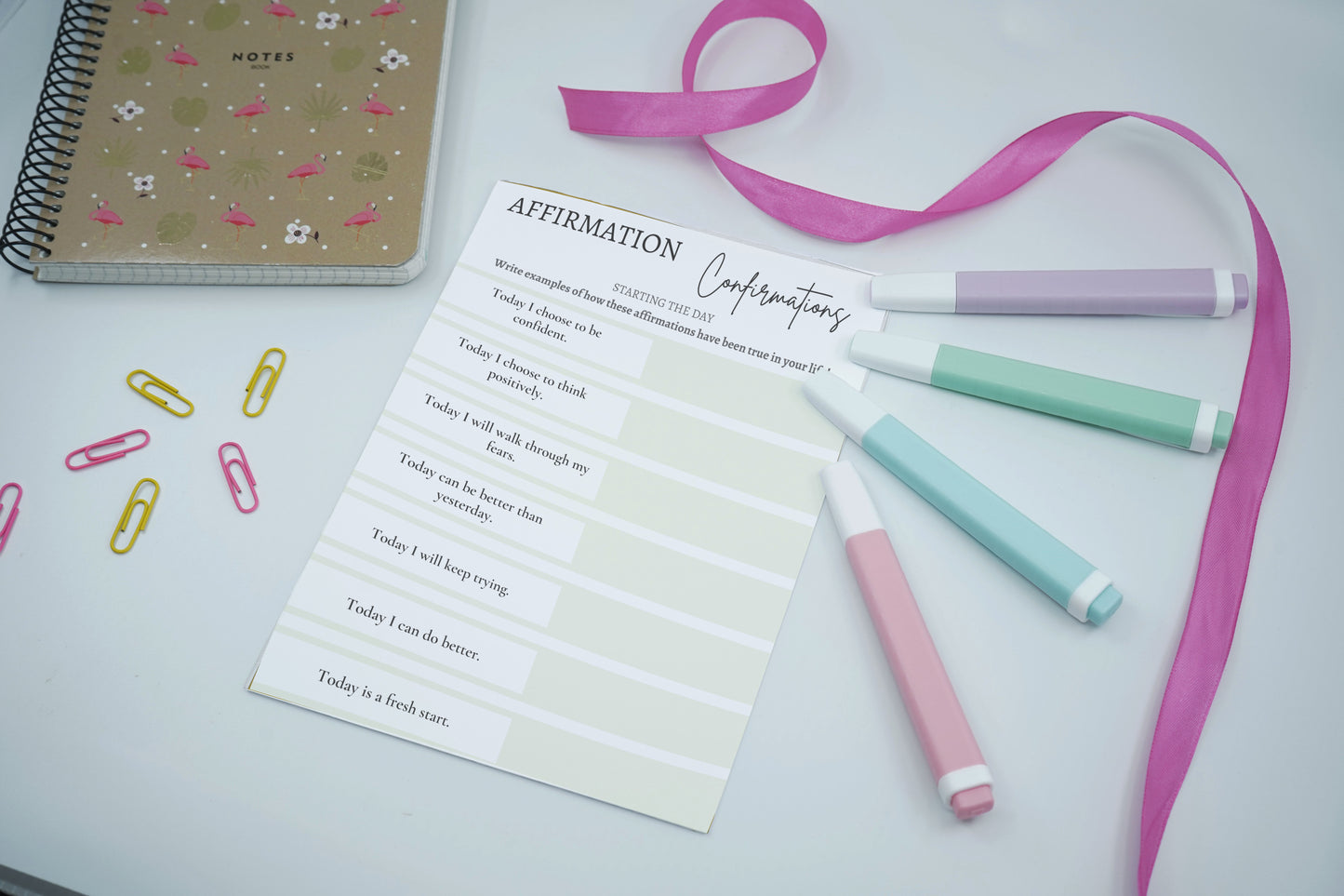 Start Your Day Right: Digital Affirmations Worksheet