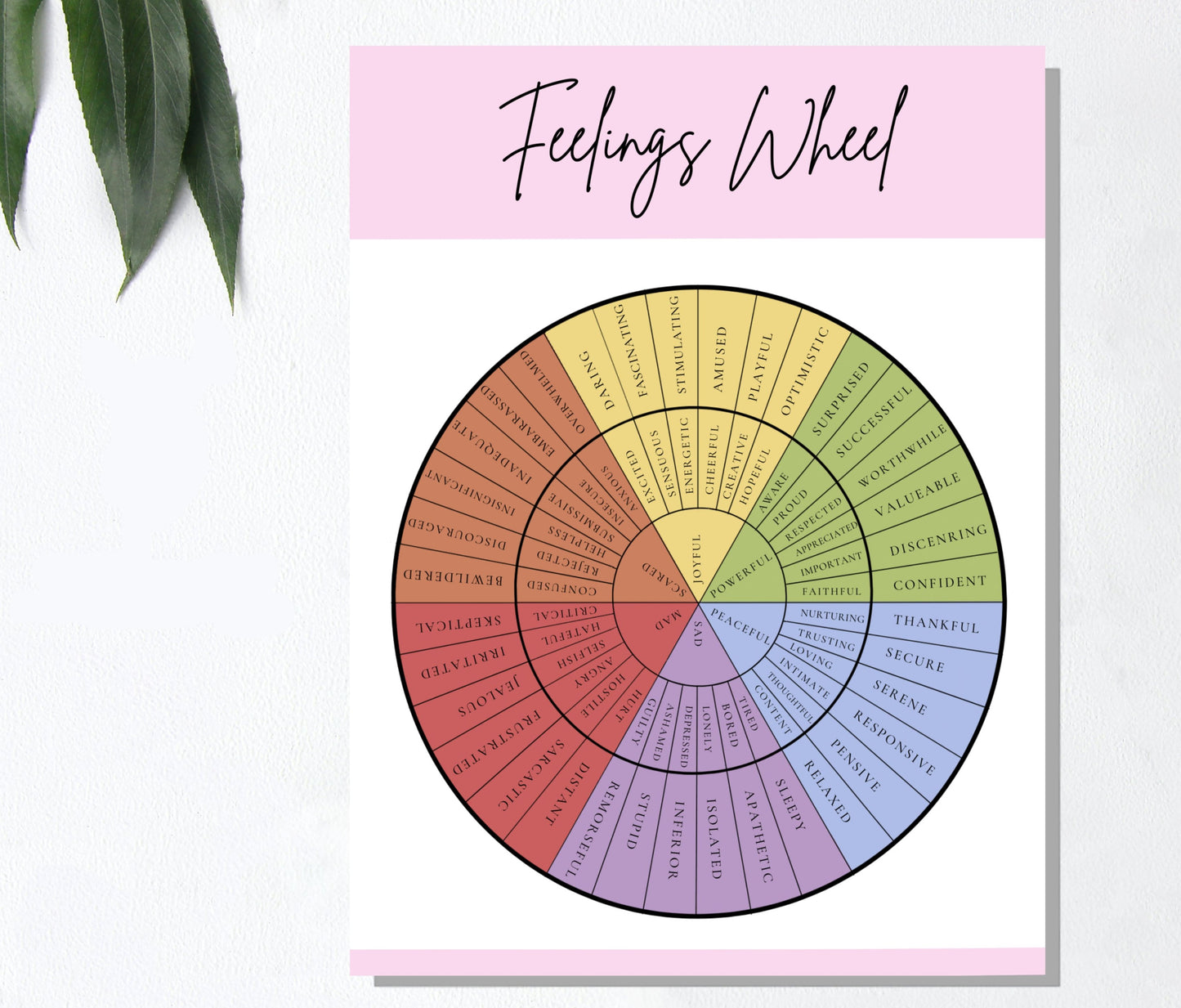 Printable Feelings Wheel: Explore and Express Your Emotions