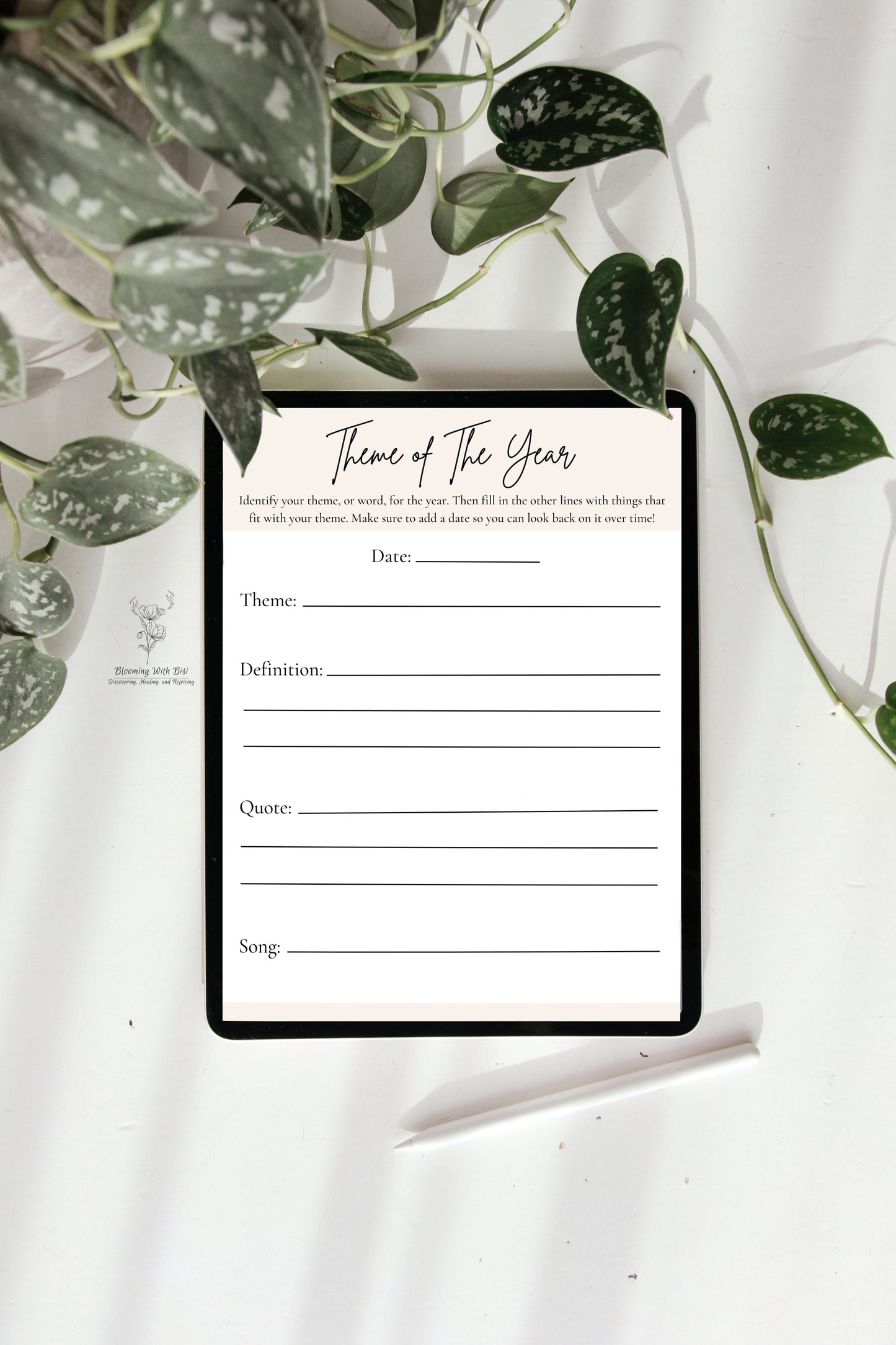 Theme of the Year Worksheet: Set Your Intention for the Year Ahead